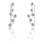 JwL Luxury Pearls Očarljivi bleščeči uhani s kristali JL0690