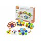 Viga Toys Montessori Lesena igra za ujemanje barv s pavovim repom + kartice