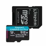 Spominska kartica KINGSTON Canvas Go Plus Micro SDCG3/512GB, SDXC 512GB, Class 10 UHS-I + adapter