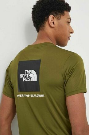 Športna kratka majica The North Face Reaxion Red Box zelena barva - zelena. Športna kratka majica iz kolekcije The North Face. Model izdelan iz materiala