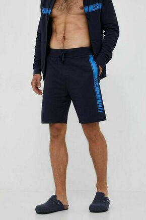 Bombažne kratke hlače BOSS - mornarsko modra. Kratke hlače iz kolekcije BOSS. Model izdelan iz prožnega materiala
