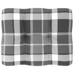 vidaXL Blazina za kavč iz palet siv karo vzorec 50x40x12 cm