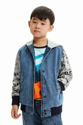 Otroška bomber jakna Desigual Bugs Bunny - modra. Otroška bomber jakna iz kolekcije Desigual. Nepodloženi model