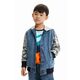 Otroška bomber jakna Desigual Bugs Bunny - modra. Otroška bomber jakna iz kolekcije Desigual. Nepodloženi model, izdelan iz kombinacije različnih materialov.