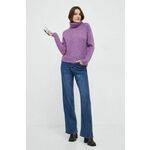 Pulover Answear Lab ženski, vijolična barva - vijolična. Pulover iz kolekcije Answear Lab. Model izdelan iz enobarvne pletenine. Model iz mehke in na otip prijetne tkanine.