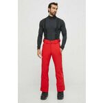 Smučarske hlače Descente Swiss rdeča barva - rdeča. Smučarske hlače iz kolekcije Descente. Model izdelan materiala, ki ščiti pred mrazom, vetrom in snegom.