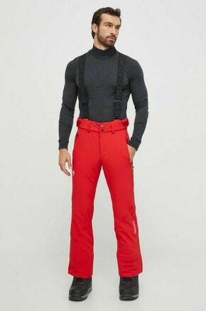 Smučarske hlače Descente Swiss rdeča barva - rdeča. Smučarske hlače iz kolekcije Descente. Model izdelan materiala