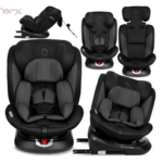 Otroški avtosedež, ISOFIX, TOP TETHER, 360- rotacija, nastavljiva MoMi EMI, črn