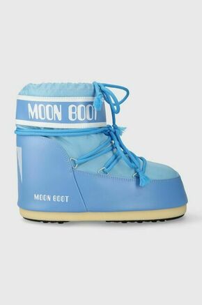 Snežke Moon Boot ICON LOW NYLON 14093400015 - modra. Snežke iz kolekcije Moon Boot. Model je izdelan iz kombinacije tekstilnega materiala in ekološkega usnja. Model s tekstilno notranjostjo