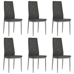 VidaXL Jedilni stoli 6 kosov umetno usnje 43x43