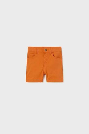 Otroške bombažne kratke hlače Mayoral oranžna barva - oranžna. Otroški kratke hlače iz kolekcije Mayoral. Model izdelan iz udobnega materiala.