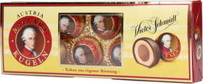 Austria Mozartkugeln Škatla z Mozart čokoladnimi pralinami - 8 kosov
