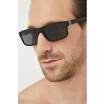 Sončna očala Tommy Hilfiger moški, črna barva - črna. Sončna očala iz kolekcije Tommy Hilfiger. Model s enobarvnimi stekli in okvirji iz plastike. Ima filter UV 400.