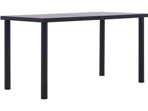 VIDAXL Jedilna miza črna in betonsko siva 140x70x75 cm mediapan