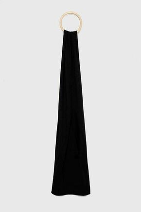 Volnen šal Armani Exchange črna barva - črna. Šal iz kolekcije Armani Exchange. Model izdelan iz tanke