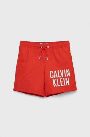 Otroške kopalne kratke hlače Calvin Klein Jeans bordo barva - bordo. Otroški kopalne kratke hlače iz kolekcije Calvin Klein Jeans. Model izdelan iz udobnega materiala.