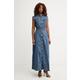 Guess obleka denim RUGIADA mornarsko modra W6GK09.D0694