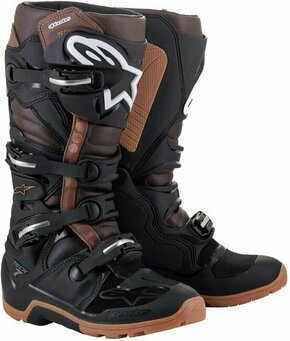 Alpinestars Tech 7 Enduro Boots Black/Dark Brown 47 Motoristični čevlji