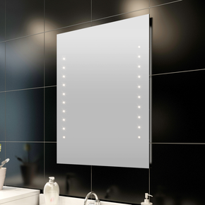 VidaXL Stensko Kopalniško Ogledalo z LED Lučmi 50 x 60 cm