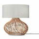 Kremno bela/naravna namizna svetilka s tekstilnim senčnikom (višina 60 cm) Kalahari – Good&amp;Mojo