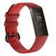 BStrap Fitbit Charge 3 Silicone Diamond (Small) pašček, Red