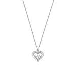 Lotus Silver Romantična srebrna ogrlica iz srca s cirkoni LP3043-1 / 1 srebro 925/1000