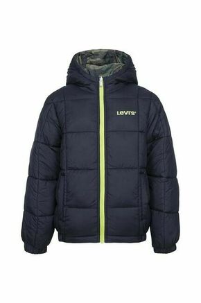 Otroška dvostranska jakna Levi's črna barva - črna. Otroški jakna iz kolekcije Levi's. Podložen model