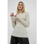 Volnen pulover By Malene Birger Reyne ženski, bež barva - bež. Pulover iz kolekcije By Malene Birger. Model s puli ovratnikom, izdelan iz volnene pletenine iz merina.
