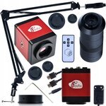 OEM Set Mikroskopska Kamera KMDRP-HDMI-VGA – 2MP, HDMI/VGA, 60 FPS, C-Nastavek | z Nastavljivim Nosilcem v Objektivu 100X | za Industrijsko in Laboratorijsko Rabo
