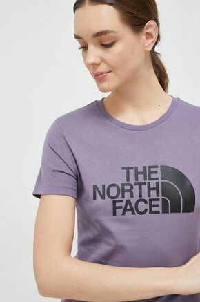 Bombažna kratka majica The North Face vijolična barva - vijolična. Kratka majica iz kolekcije The North Face. Model izdelan iz udobne pletenine.