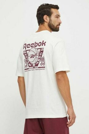 Bombažna kratka majica Reebok Classic Basketball bež barva - bež. Kratka majica iz kolekcije Reebok Classic