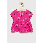 Otroška bombažna kratka majica GAP x Disney roza barva - roza. Otroška kratka majica iz kolekcije GAP. Model izdelan iz tanke, elastične pletenine. Visokokakovosten material, izdelan v skladu z načeli trajnostnega razvoja.