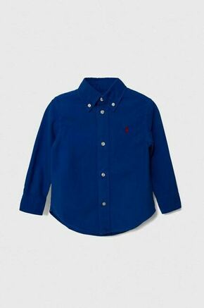 Otroška bombažna srajca Polo Ralph Lauren - modra. Otroški srajca iz kolekcije Polo Ralph Lauren