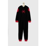 Otroška pižama GAP črna barva - črna. Otroška Pižama iz kolekcije GAP. Model izdelan iz pletenine z nalepko.