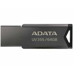 ADATA Flash disk 64 GB UV355, USB 3.2, kovinsko siva