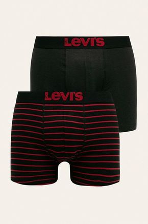 Levi's boksarice (2 pack) - črna. Boksarice iz kolekcije Levi's. Model izdelan iz vzorčaste