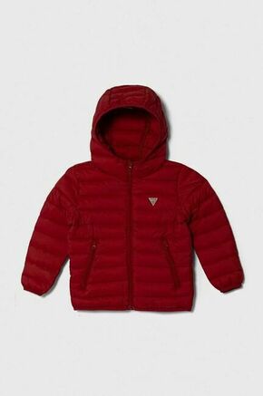 Otroška jakna Guess rdeča barva - rdeča. Otroški jakna iz kolekcije Guess. Delno podložen model