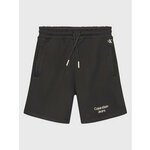 Calvin Klein Jeans Športne kratke hlače Stack Logo IB0IB01290 Črna Regular Fit
