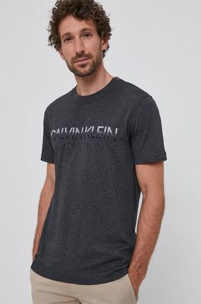 Calvin Klein T-shirt - siva. T-shirt iz zbirke Calvin Klein. Model narejen iz tanka
