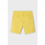 Otroške kratke hlače Mayoral rumena barva - rumena. Otroški kratke hlače iz kolekcije Mayoral. Model izdelan iz gladke tkanine.