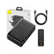 BASEUS GaN2 Pro omrežni polnilnik, 2x USB + 2x USB-C, 100 W, EU (črn)