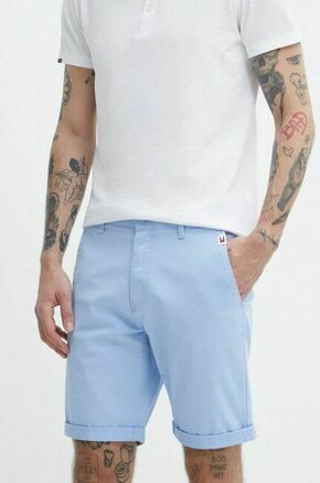 Kratke hlače Tommy Jeans moški - modra. Kratke hlače iz kolekcije Tommy Jeans. Model izdelan iz gladke tkanine. Model iz zračne tkanine z visoko vsebnostjo bombaža.