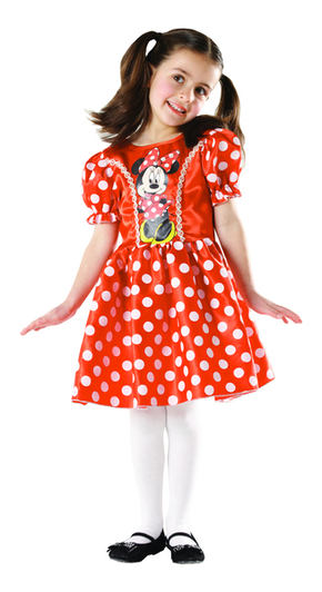 Pustni kostum Minnie Mouse Klasična rdeča - velikost L