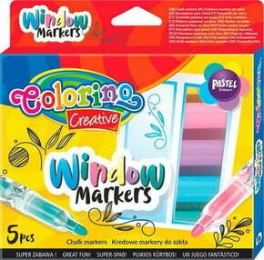 WEBHIDDENBRAND Colorino Kredni markerji za steklo - komplet 5 barv