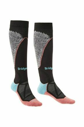 Smučarske nogavice Bridgedale Midweight Merino Performance - črna. Smučarske nogavice iz kolekcije Bridgedale. Model izdelan iz termoaktivnega materiala z merino volno.