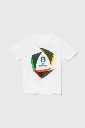 Otroška bombažna kratka majica adidas Performance UEFA Euro 2024 bela barva - bela. Otroška kratka majica iz kolekcije adidas Performance