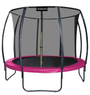 WANNADO trampolin 10FT - 305 cm z notranjo mrežo + lestev - roza