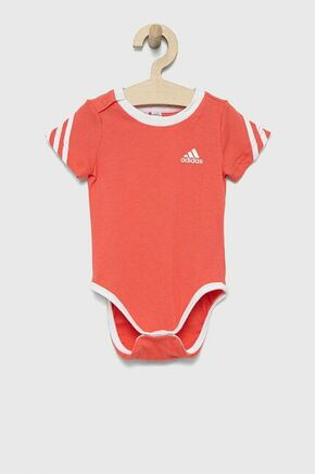 Bombažen body za dojenčka adidas Performance roza barva - roza. Body za dojenčka iz kolekcije adidas Performance. Model izdelan iz udobne pletenine.