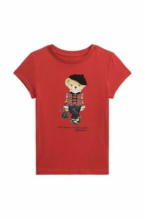 Otroška bombažna kratka majica Polo Ralph Lauren rdeča barva - rdeča. Otroške kratka majica iz kolekcije Polo Ralph Lauren. Model izdelan iz tanke