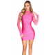 Amiatex Ženska obleka 77191, roza, UNIVERZáLNí